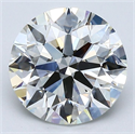 Natural Diamond 2.52 Carats, Round with Excellent Cut, J Color, SI1 Clarity and Certified by GIA