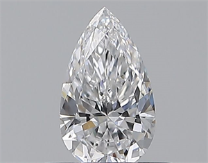 Picture of Natural Diamond 0.45 Carats, Pear with  Cut, D Color, VS2 Clarity and Certified by GIA