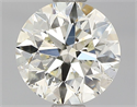 Natural Diamond 0.70 Carats, Round with Excellent Cut, L Color, SI2 Clarity and Certified by GIA