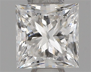 Picture of Natural Diamond 0.36 Carats, Princess with  Cut, F Color, VS2 Clarity and Certified by IGI