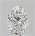Natural Diamond 1.20 Carats, Oval with  Cut, H Color, SI2 Clarity and Certified by GIA