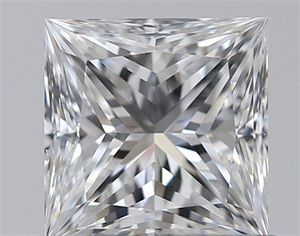 Foto Diamante Natural 0.61 quilates, Princesa , Color E, claridad VS2 y certificado GIA de