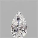 Natural Diamond 0.50 Carats, Pear with  Cut, D Color, SI1 Clarity and Certified by GIA