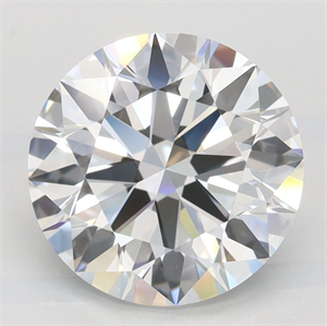 Picture of Lab Grown Diamond 2.94 Carats, Round with Excellent Cut, D Color, VVS1 Clarity and Certified by GIA