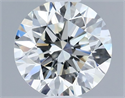 Natural Diamond 0.50 Carats, Round with Excellent Cut, H Color, VVS2 Clarity and Certified by IGI
