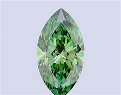 Picture of Lab Grown Diamond 2.52 Carats, Marquise with  Cut, Fancy Vivid Green Color, VVS2 Clarity and Certified by IGI