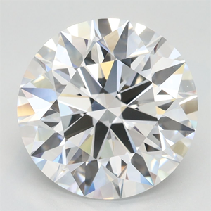 Picture of Lab Grown Diamond 4.18 Carats, Round with Excellent Cut, D Color, VVS2 Clarity and Certified by GIA