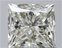Natural Diamond 0.71 Carats, Princess with  Cut, K Color, SI1 Clarity and Certified by GIA