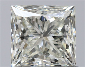 Picture of Natural Diamond 0.71 Carats, Princess with  Cut, K Color, SI1 Clarity and Certified by GIA