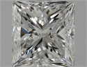 Natural Diamond 1.50 Carats, Princess with  Cut, E Color, SI2 Clarity and Certified by HRD