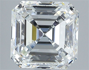 Picture of Natural Diamond 3.26 Carats, Asscher with  Cut, F Color, VVS2 Clarity and Certified by GIA