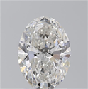 Natural Diamond 1.70 Carats, Oval with  Cut, H Color, SI2 Clarity and Certified by GIA