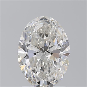 Picture of Natural Diamond 1.70 Carats, Oval with  Cut, H Color, SI2 Clarity and Certified by GIA