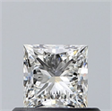 Natural Diamond 0.53 Carats, Princess with  Cut, I Color, VS2 Clarity and Certified by GIA