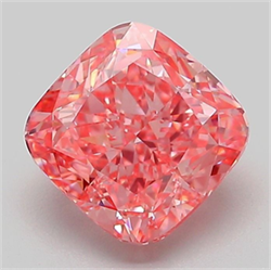 Picture of Lab Grown Diamond 2.04 Carats, CUSHION MODIFIED with  Cut, Fancy Vivid Pink Color, VVS2 Clarity and Certified by IGI