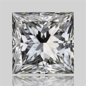 Picture of Natural Diamond 1.71 Carats, Princess with  Cut, J Color, VVS2 Clarity and Certified by GIA