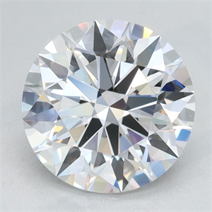Picture of Lab Grown Diamond 2.16 Carats, Round with Excellent Cut, D Color, IF Clarity and Certified by GIA