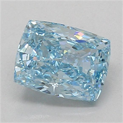 Picture of Lab Grown Diamond 1.58 Carats, CUSHION MODIFIED with  Cut, Fancy Vivid Blue Color, VVS2 Clarity and Certified by IGI
