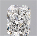 Natural Diamond 0.72 Carats, Radiant with  Cut, E Color, VVS2 Clarity and Certified by GIA