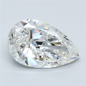 Picture of Natural Diamond 3.51 Carats, Pear with  Cut, G Color, SI1 Clarity and Certified by GIA
