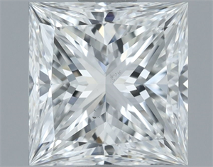 Picture of Natural Diamond 1.52 Carats, Princess with  Cut, F Color, SI1 Clarity and Certified by GIA