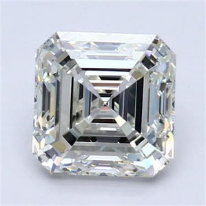 Foto Diamante Natural 1.92 quilates, Asscher , Color J, claridad VVS1 y certificado GIA de