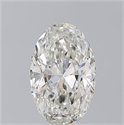Natural Diamond 1.70 Carats, Oval with  Cut, H Color, SI1 Clarity and Certified by GIA