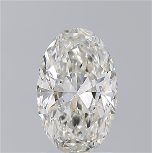 Picture of Natural Diamond 1.70 Carats, Oval with  Cut, H Color, SI1 Clarity and Certified by GIA