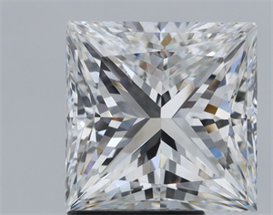 Picture of Natural Diamond 3.44 Carats, Princess with  Cut, G Color, VVS2 Clarity and Certified by GIA