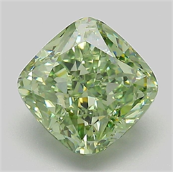Picture of Lab Grown Diamond 2.05 Carats, CUSHION MODIFIED with  Cut, Fancy Vivid Green Color, VVS2 Clarity and Certified by IGI