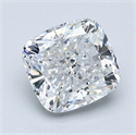 Natural Diamond 1.53 Carats, Cushion with  Cut, E Color, SI1 Clarity and Certified by GIA