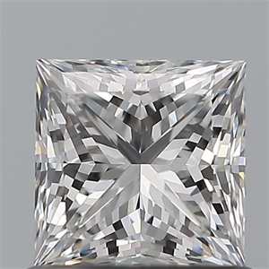 Picture of Natural Diamond 0.74 Carats, Princess with  Cut, D Color, VS2 Clarity and Certified by GIA