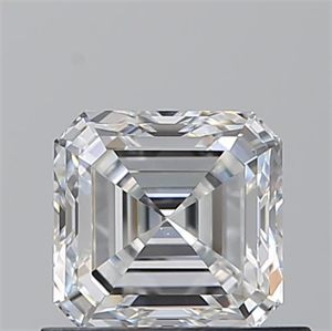 Picture of Natural Diamond 0.73 Carats, Asscher with  Cut, E Color, VS2 Clarity and Certified by GIA
