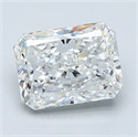 Diamante Natural 3.52 quilates, Radiante , Color G, claridad SI1 y certificado GIA