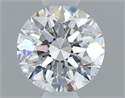 Natural Diamond 0.54 Carats, Round with Excellent Cut, E Color, VS2 Clarity and Certified by GIA