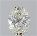 Natural Diamond 1.50 Carats, Oval with  Cut, K Color, SI1 Clarity and Certified by GIA