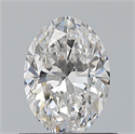 Natural Diamond 0.70 Carats, Oval with  Cut, F Color, VS2 Clarity and Certified by GIA