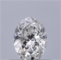 Natural Diamond 0.41 Carats, Oval with  Cut, F Color, VVS2 Clarity and Certified by GIA