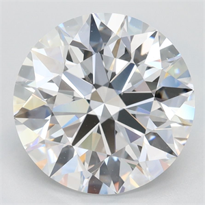 Picture of Lab Grown Diamond 3.17 Carats, Round with Ideal Cut, D Color, IF Clarity and Certified by IGI