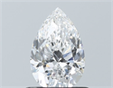 Natural Diamond 0.71 Carats, Pear with  Cut, D Color, VVS2 Clarity and Certified by GIA
