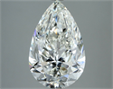 Natural Diamond 4.01 Carats, Pear with  Cut, H Color, VS1 Clarity and Certified by IGI