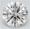 Lab Grown Diamond 3.07 Carats, Round with Ideal Cut, D Color, IF Clarity and Certified by IGI