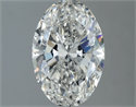 Natural Diamond 1.50 Carats, Oval with  Cut, G Color, SI2 Clarity and Certified by IGI