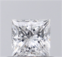 Diamante Natural 0.52 quilates, Princesa , Color E, claridad VVS1 y certificado GIA