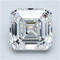 Natural Diamond 4.09 Carats, Asscher with  Cut, D Color, VS1 Clarity and Certified by GIA