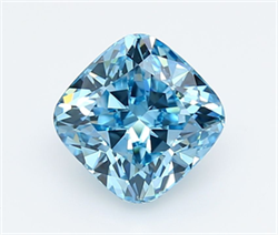 Picture of Lab Grown Diamond 2.51 Carats, CUSHION MODIFIED with  Cut, Fancy Vivid Blue Color, VVS1 Clarity and Certified by IGI