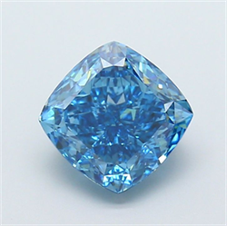 Picture of Lab Grown Diamond 2.60 Carats, CUSHION MODIFIED with  Cut, Fancy Vivid Blue Color, VVS2 Clarity and Certified by IGI