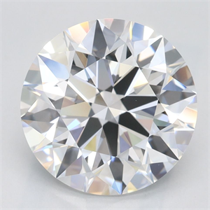 Picture of Lab Grown Diamond 3.29 Carats, Round with Excellent Cut, D Color, FL Clarity and Certified by GIA