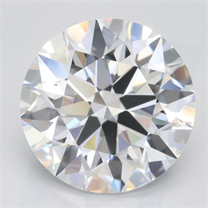 Picture of Lab Grown Diamond 3.29 Carats, Round with Excellent Cut, D Color, FL Clarity and Certified by GIA