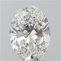 Natural Diamond 1.51 Carats, Oval with  Cut, G Color, SI2 Clarity and Certified by GIA